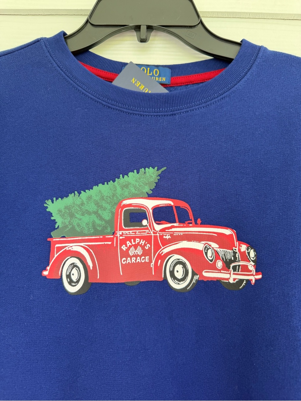 Polo Ralph Lauren Navy Sweatshirt with Truck Graphic - Picture 4 of 9